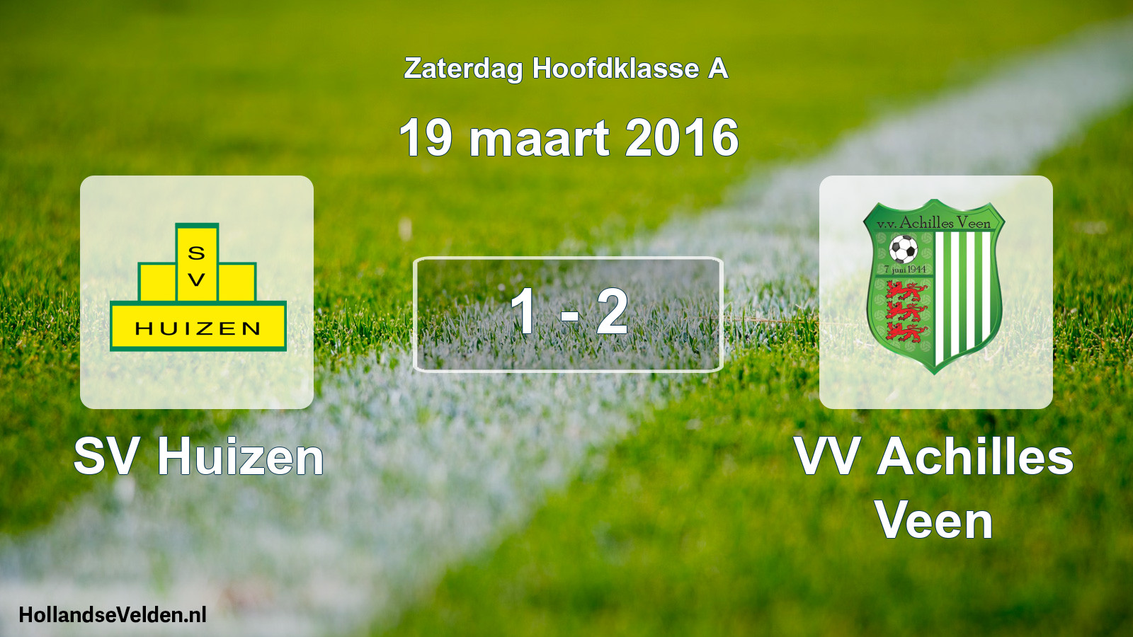 Total number of matches played: SV Huizen - VV Achilles Veen 1 - 2 (19 March 2016)