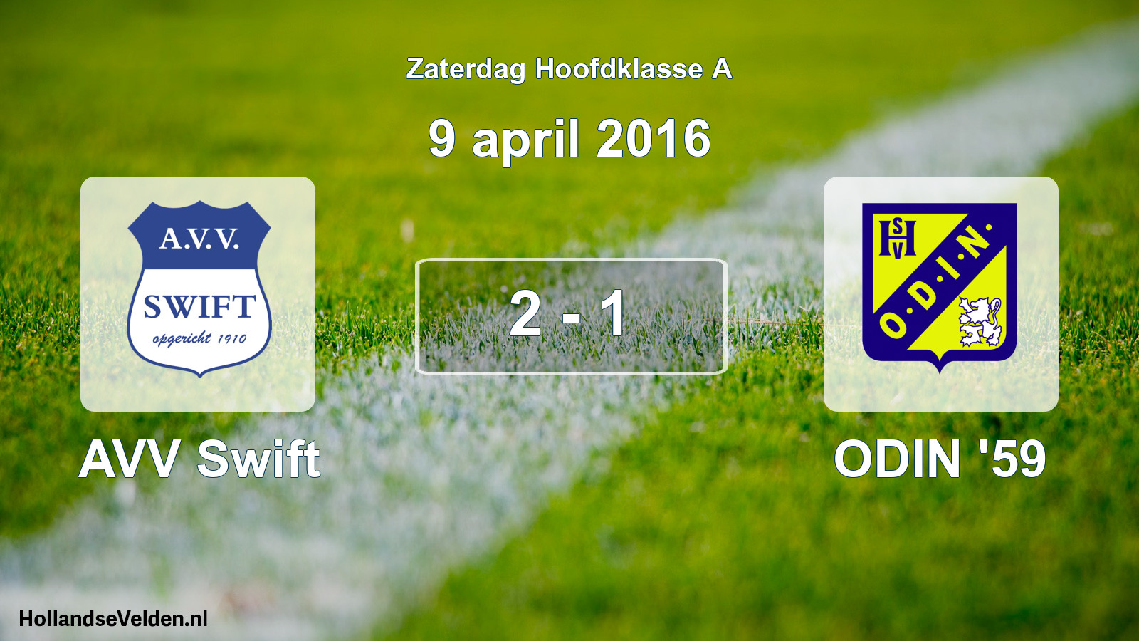 Gespeelde wedstrijd: AVV Swift - ODIN '59 2 - 1 (9 april 2016)