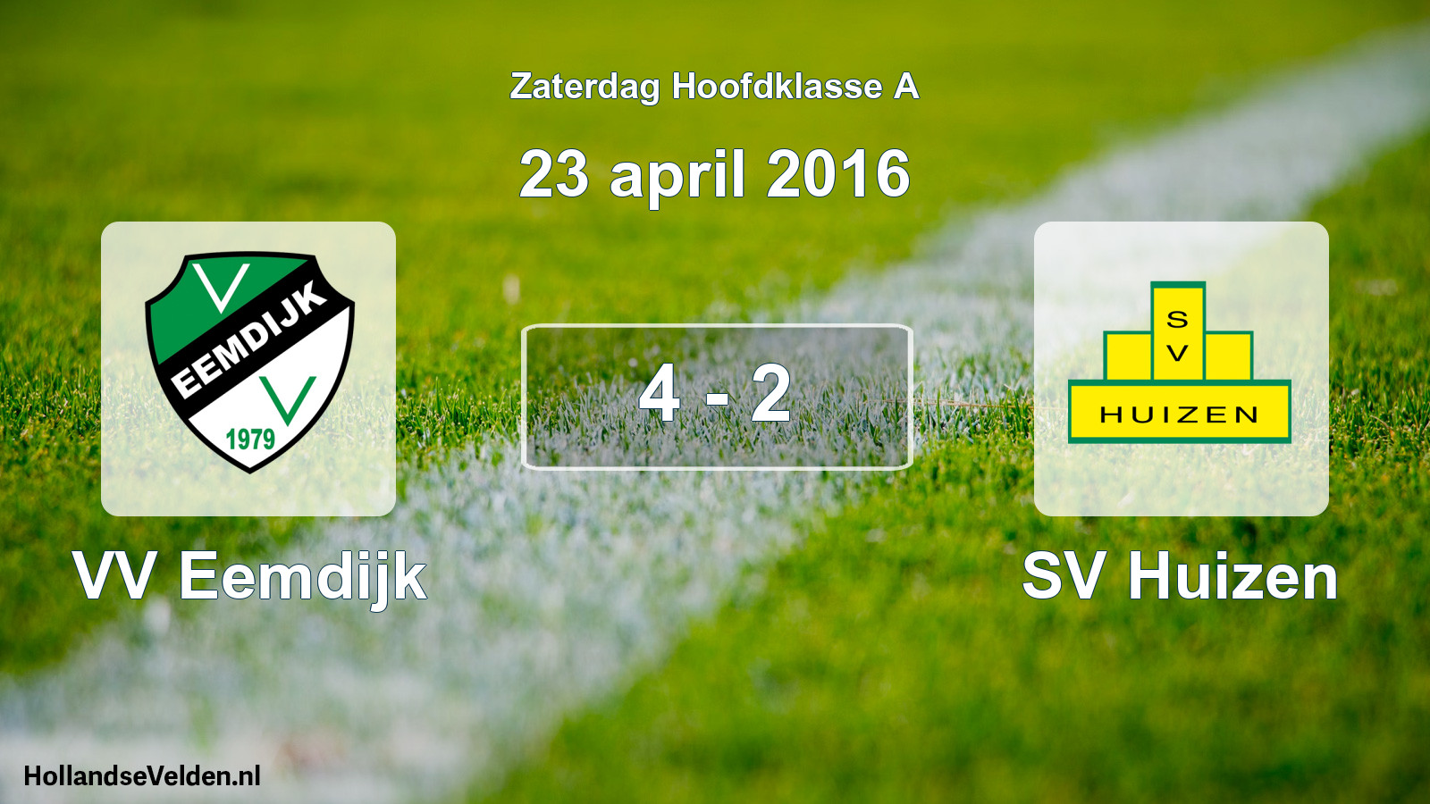 Total number of matches played: VV Eemdijk - SV Huizen 4 - 2 (23 April 2016)