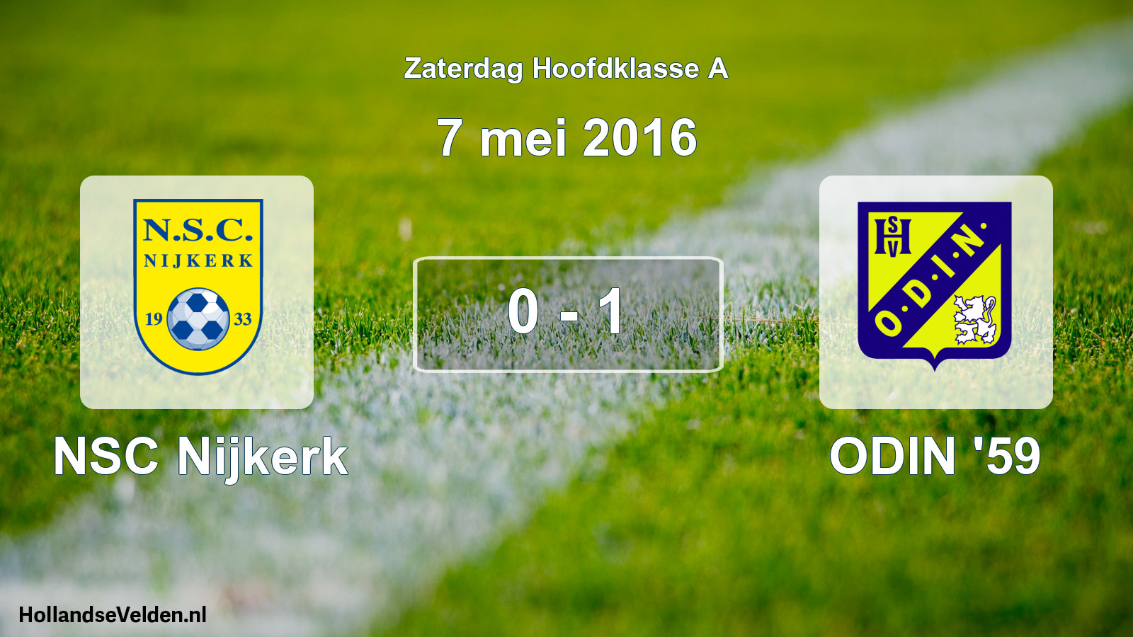 Total number of matches played: NSC Nijkerk - ODIN '59 0 - 1 (7 May 2016)