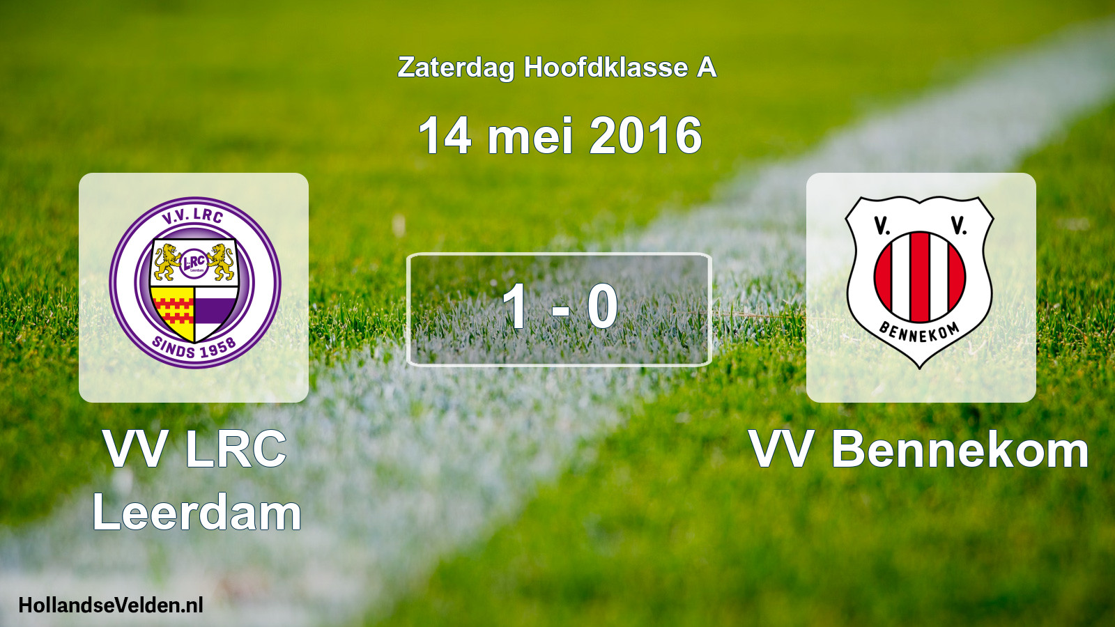 Total number of matches played: VV LRC Leerdam - VV Bennekom 1 - 0 (14 May 2016)