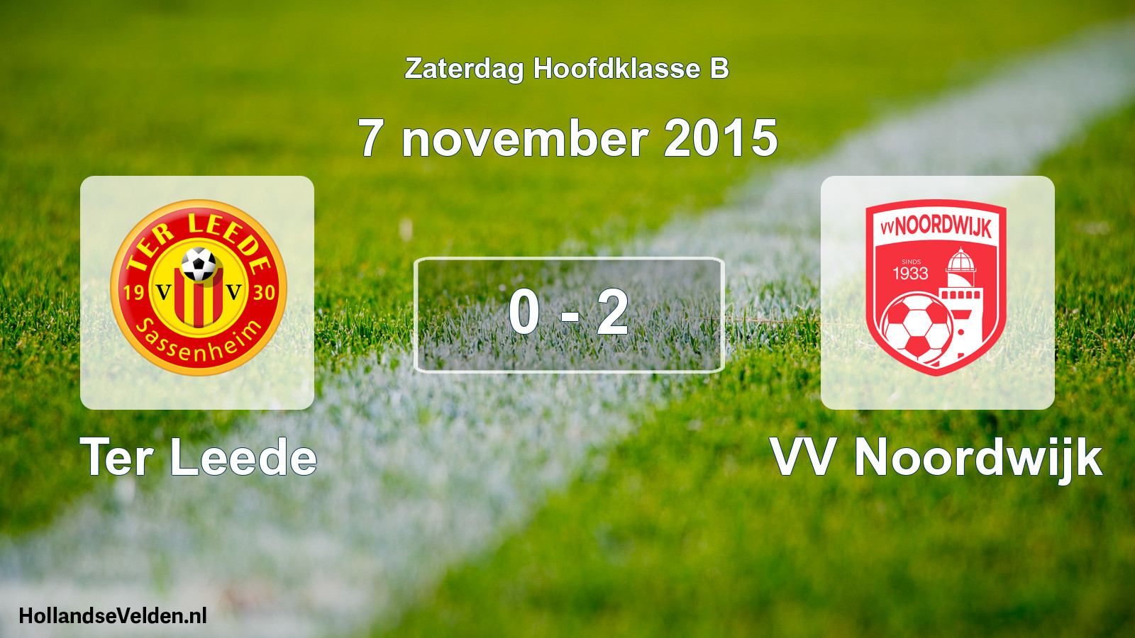 Total number of matches played: Ter Leede - VV Noordwijk 0 - 2 (7 November 2015)