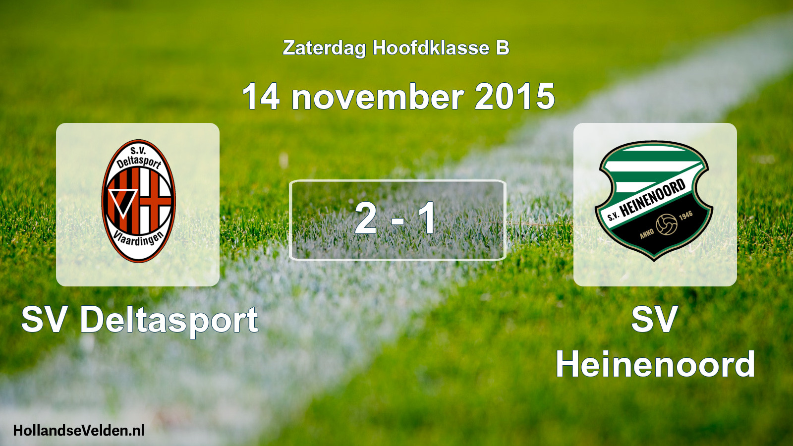 Total number of matches played: SV Deltasport - SV Heinenoord 2 - 1 (14 November 2015)