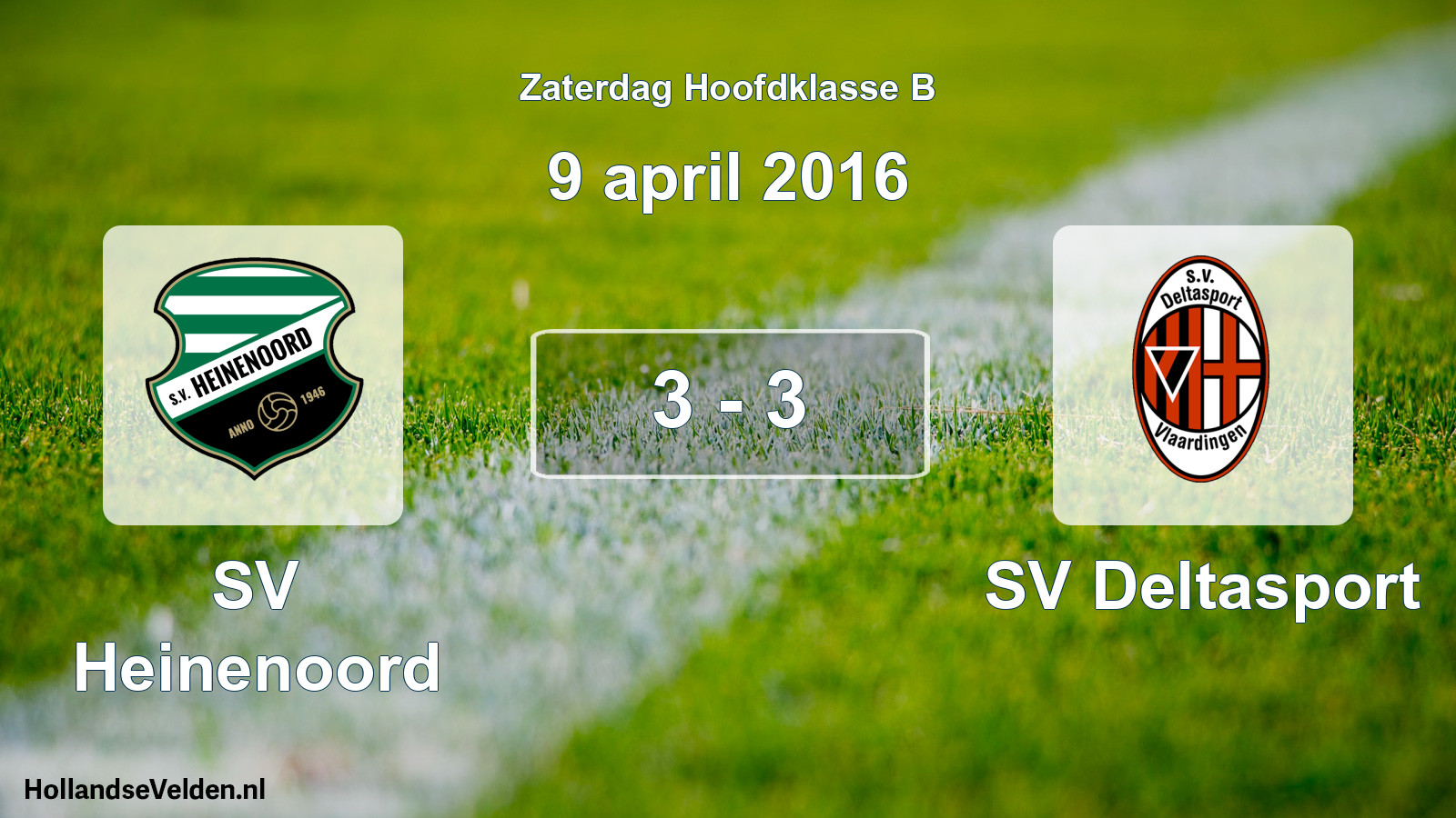 Total number of matches played: SV Heinenoord - SV Deltasport 3 - 3 (9 April 2016)