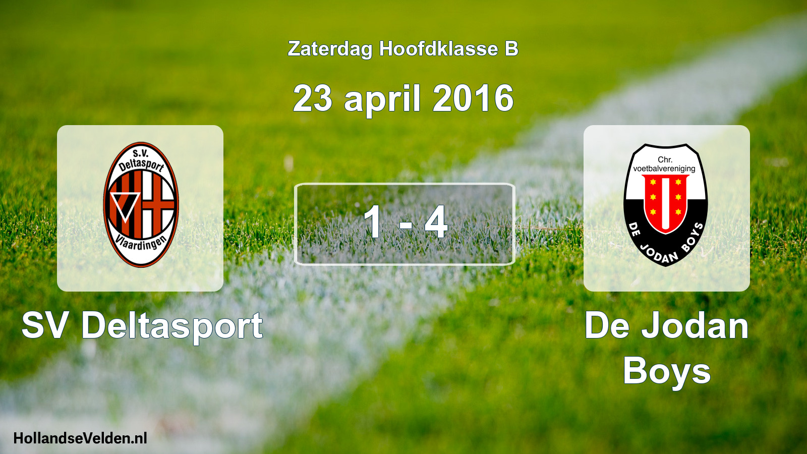 Total number of matches played: SV Deltasport - De Jodan Boys 1 - 4 (23 April 2016)