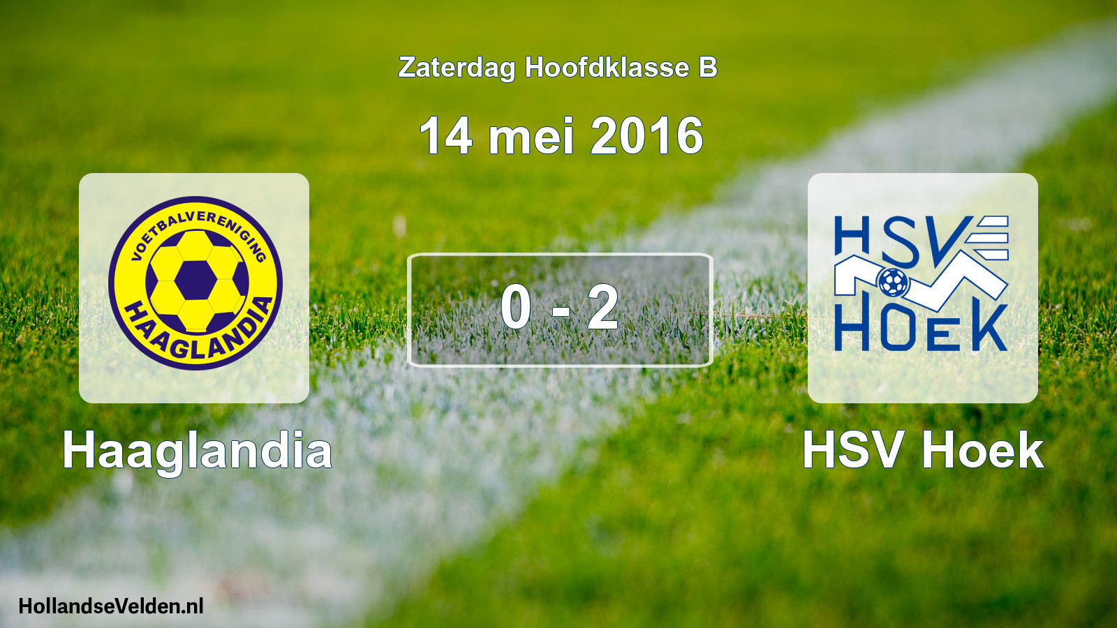 Total number of matches played: Haaglandia - HSV Hoek 0 - 2 (14 May 2016)