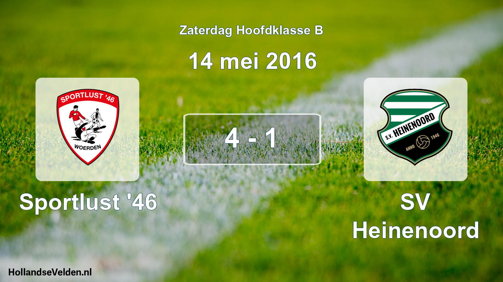 Total number of matches played: Sportlust '46 - SV Heinenoord 4 - 1 (14 May 2016)