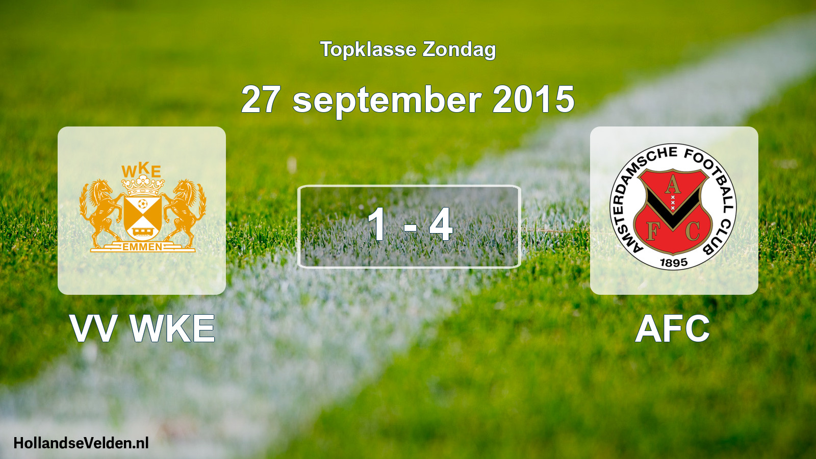 Total number of matches played: VV WKE - AFC 1 - 4 (27 September 2015)