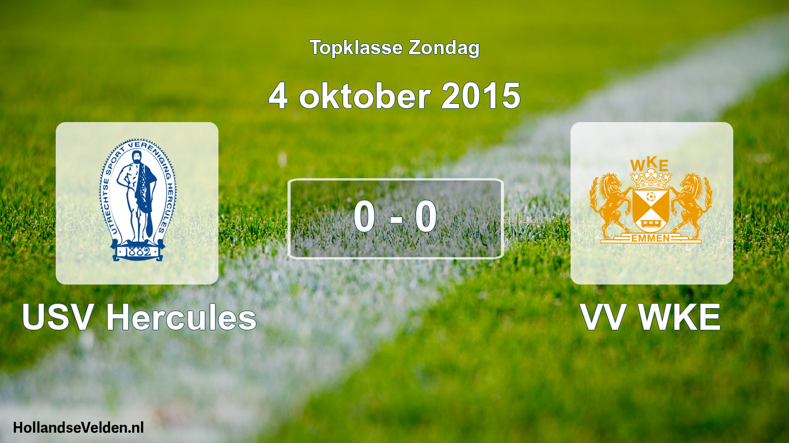 Total number of matches played: USV Hercules - VV WKE 0 - 0 (4 October 2015)