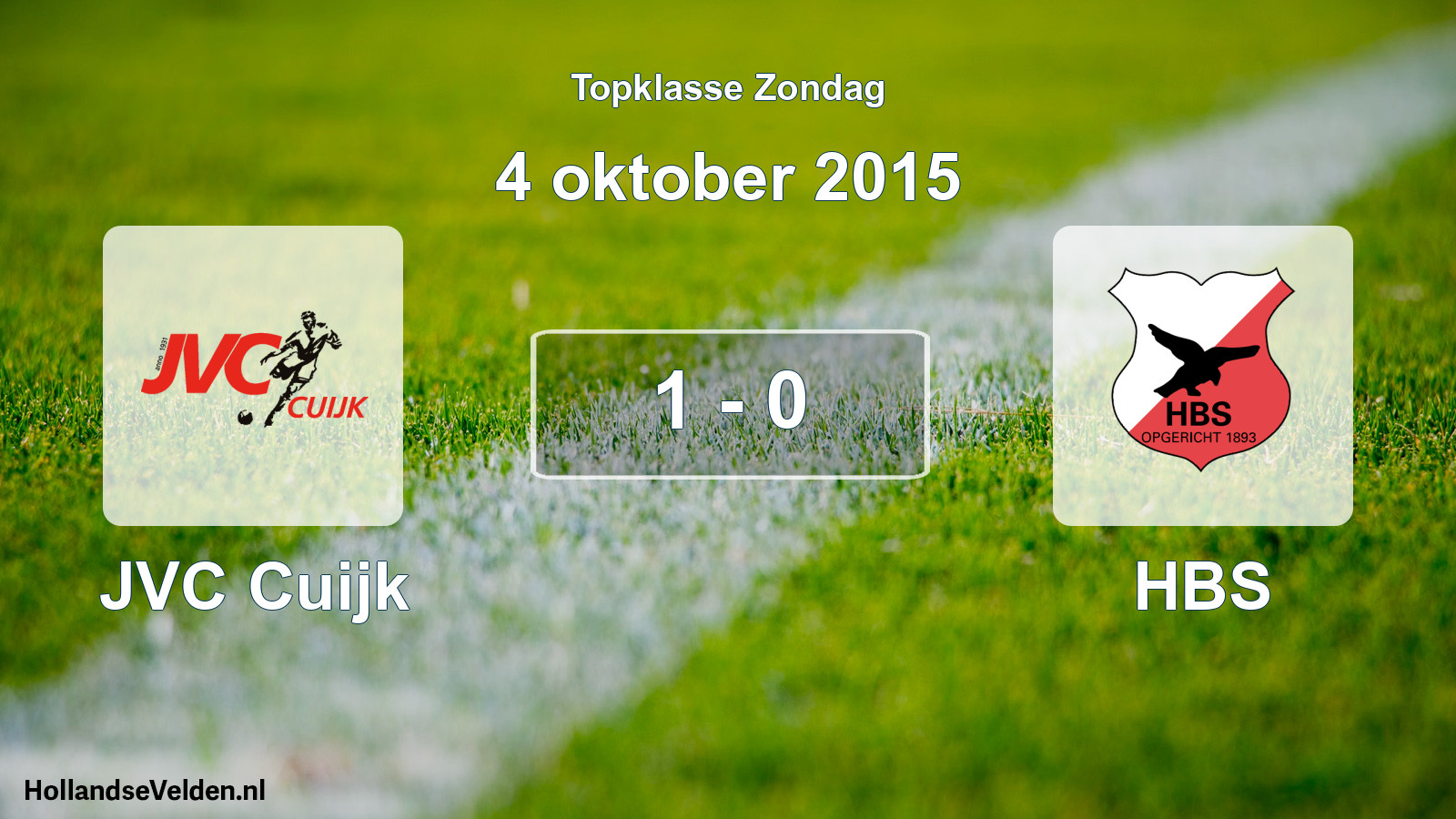 Total number of matches played: JVC Cuijk - HBS 1 - 0 (4 October 2015)