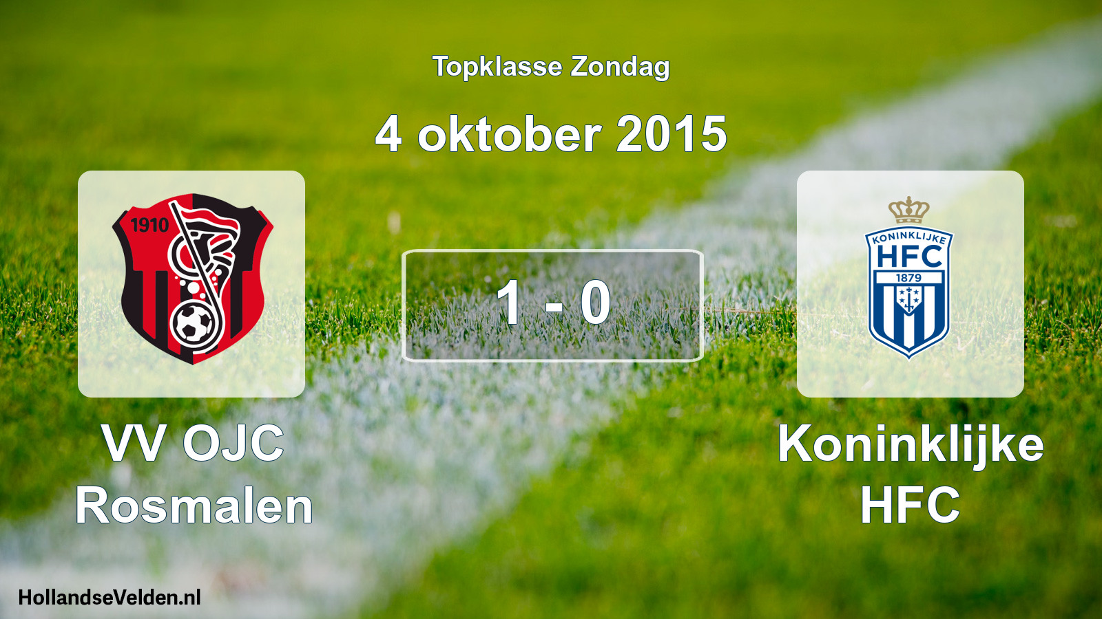 Total number of matches played: VV OJC Rosmalen - Koninklijke HFC 1 - 0 (4 October 2015)