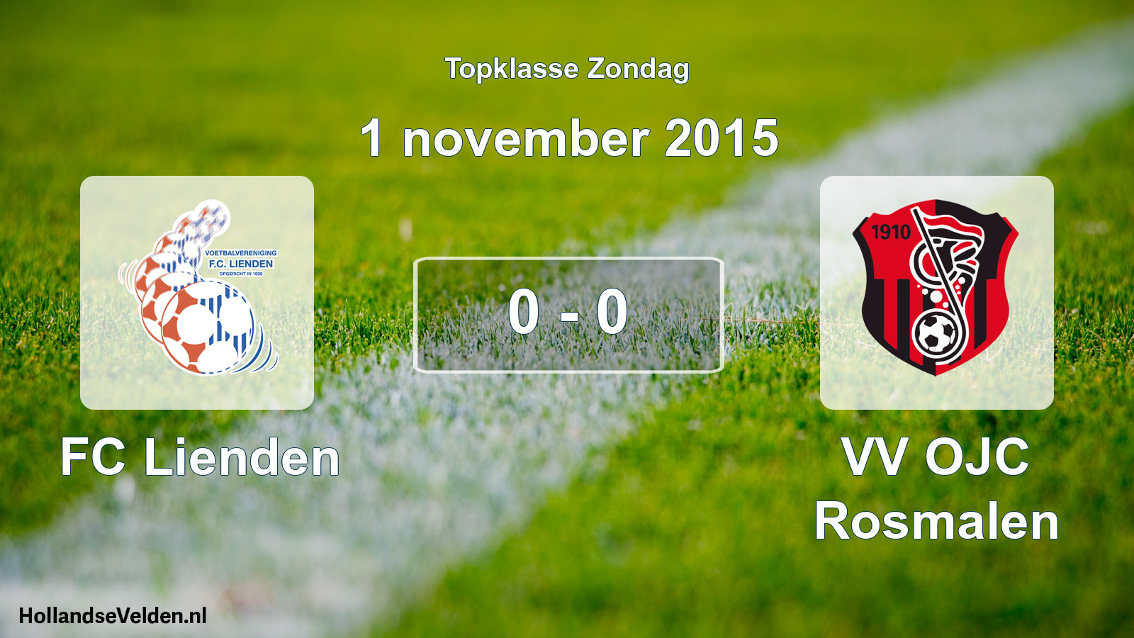 Total number of matches played: FC Lienden - VV OJC Rosmalen 0 - 0 (1 November 2015)