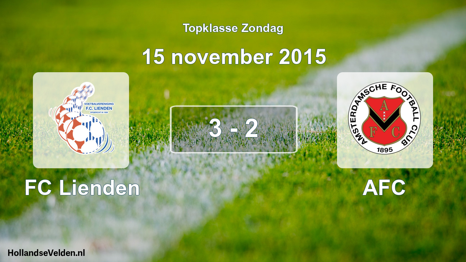 Total number of matches played: FC Lienden - AFC 3 - 2 (15 November 2015)