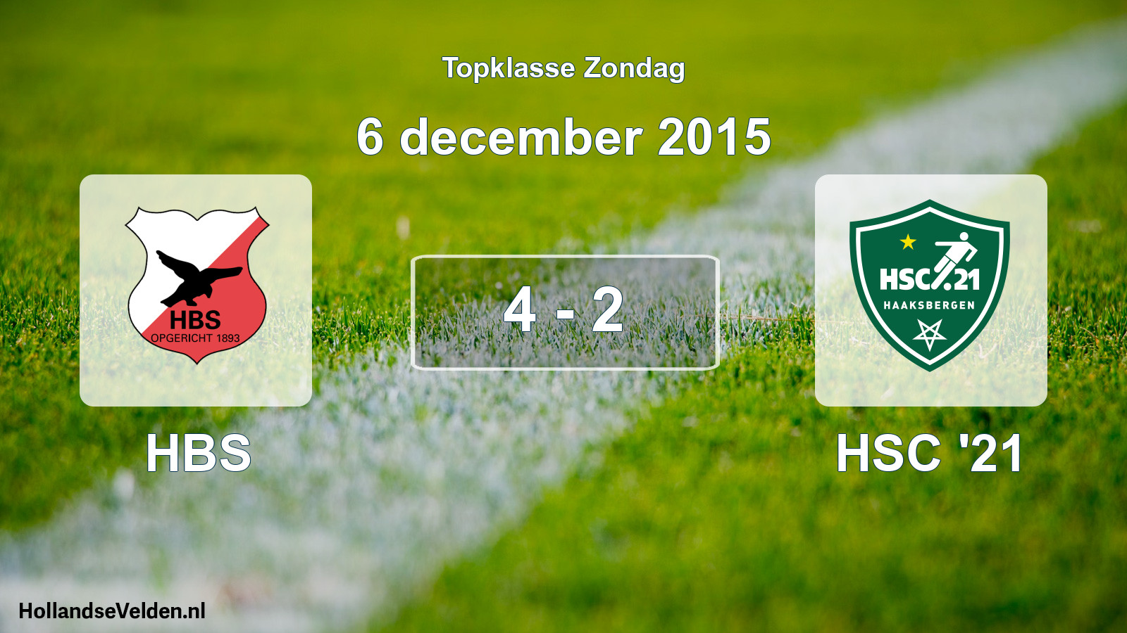 Total number of matches played: HBS - HSC '21 4 - 2 (6 December 2015)