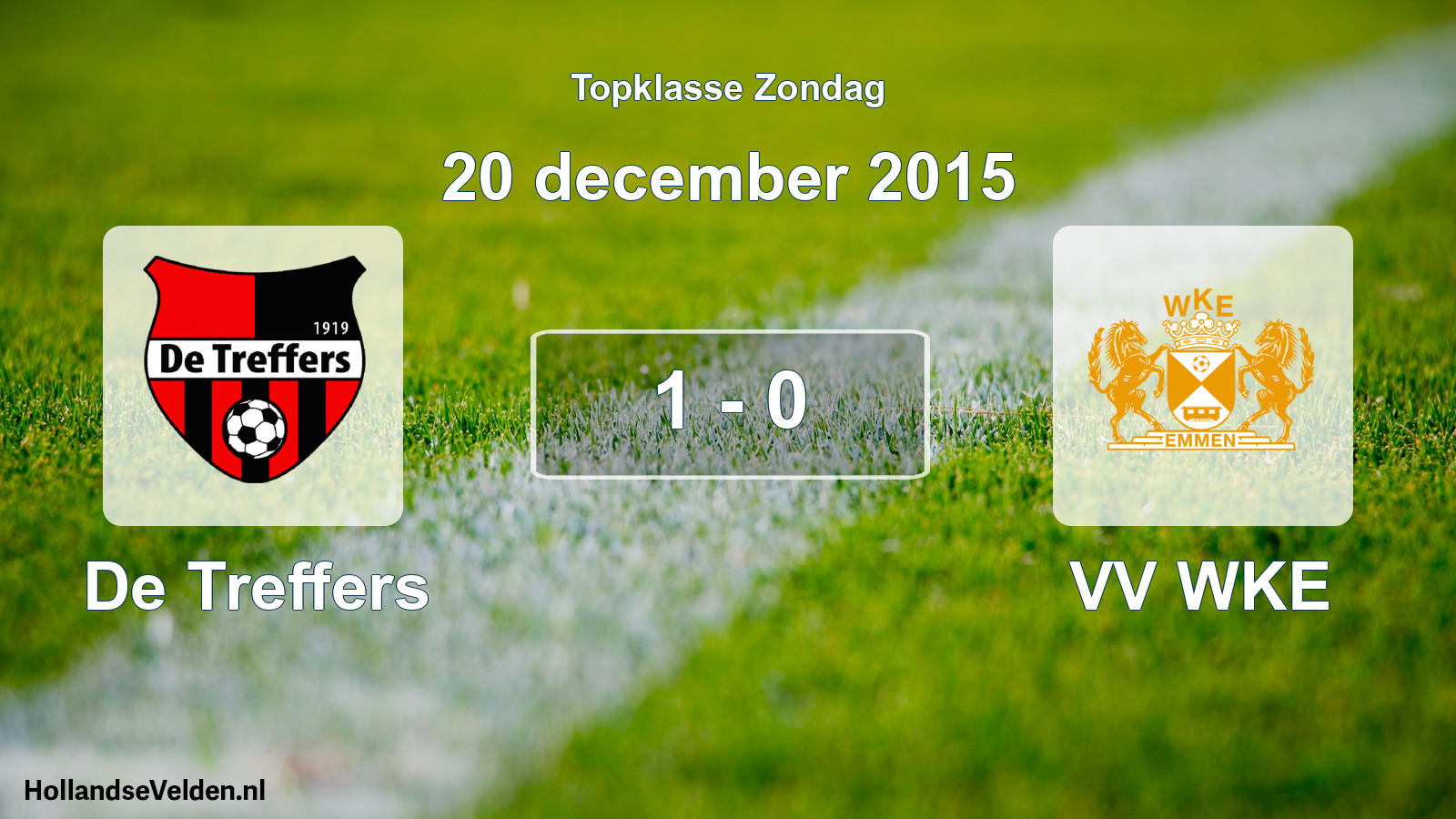 Total number of matches played: De Treffers - VV WKE 1 - 0 (20 December 2015)