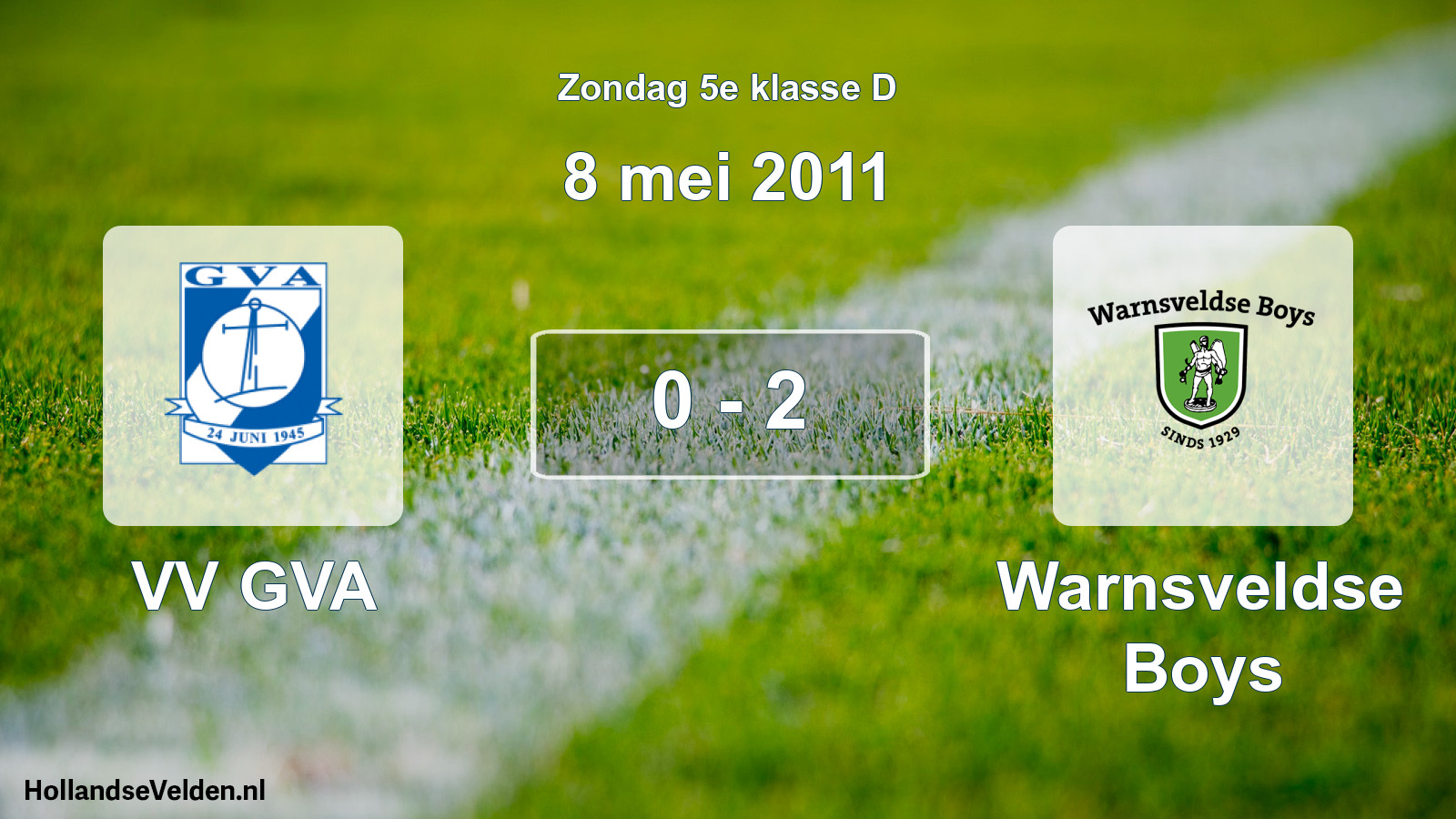 Total number of matches played: VV GVA - Warnsveldse Boys 0 - 2 (8 May 2011)