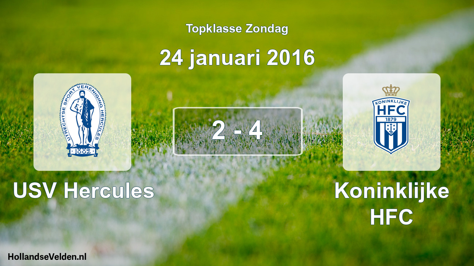 Total number of matches played: USV Hercules - Koninklijke HFC 2 - 4 (24 January 2016)