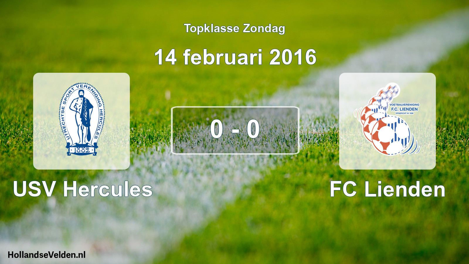 Total number of matches played: USV Hercules - FC Lienden 0 - 0 (14 February 2016)