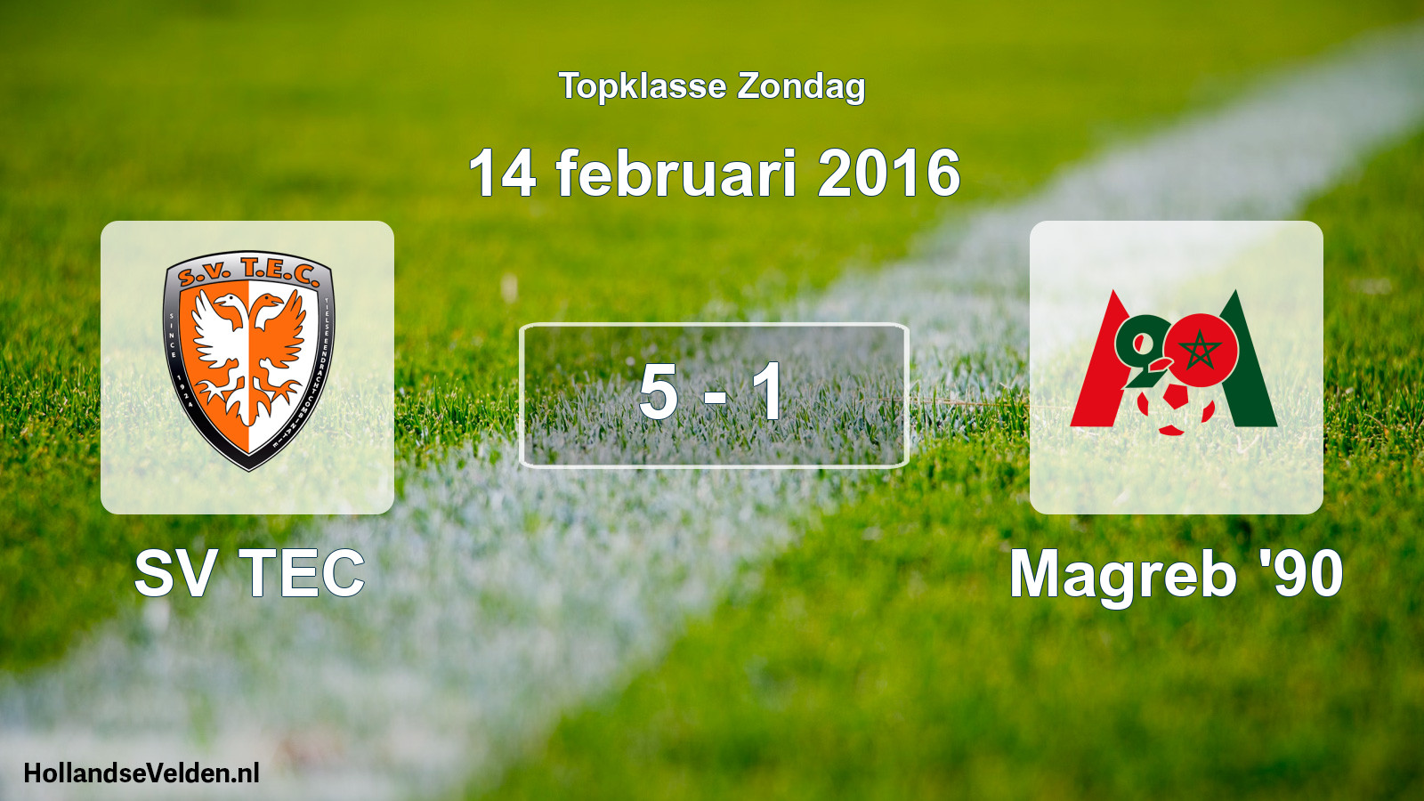 Total number of matches played: SV TEC - Magreb '90 5 - 1 (14 February 2016)
