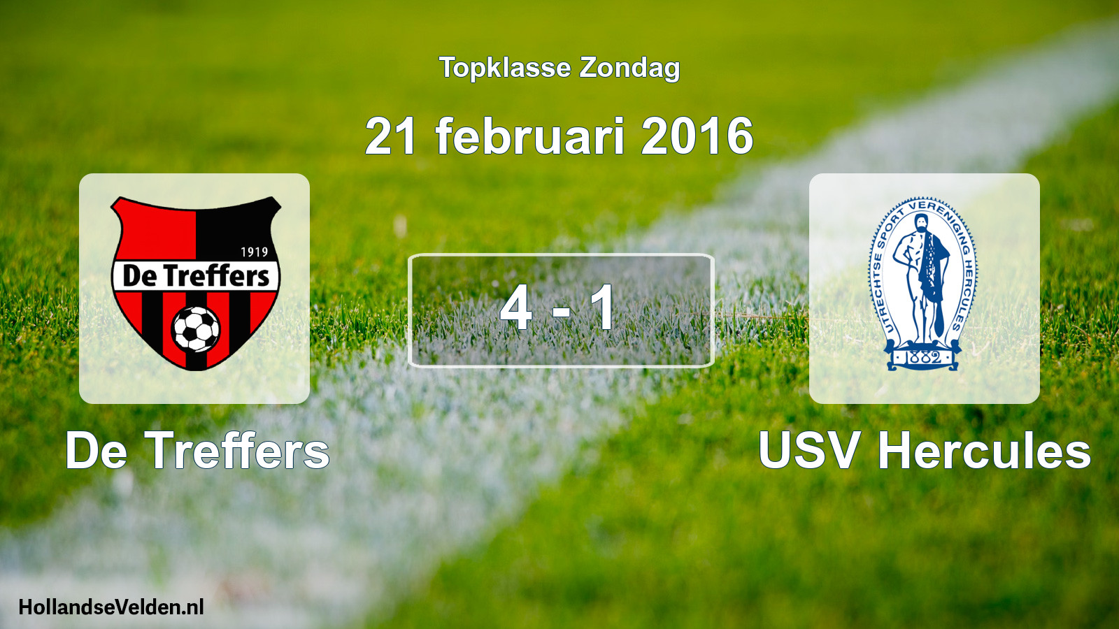 Total number of matches played: De Treffers - USV Hercules 4 - 1 (21 February 2016)