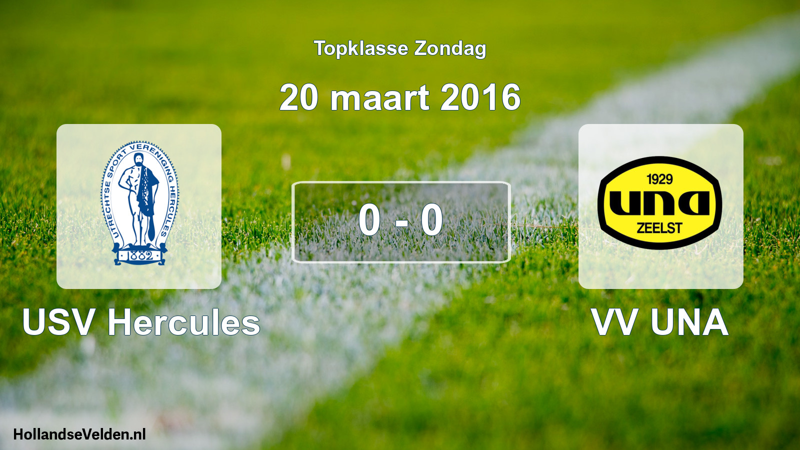 Total number of matches played: USV Hercules - VV UNA 0 - 0 (20 March 2016)