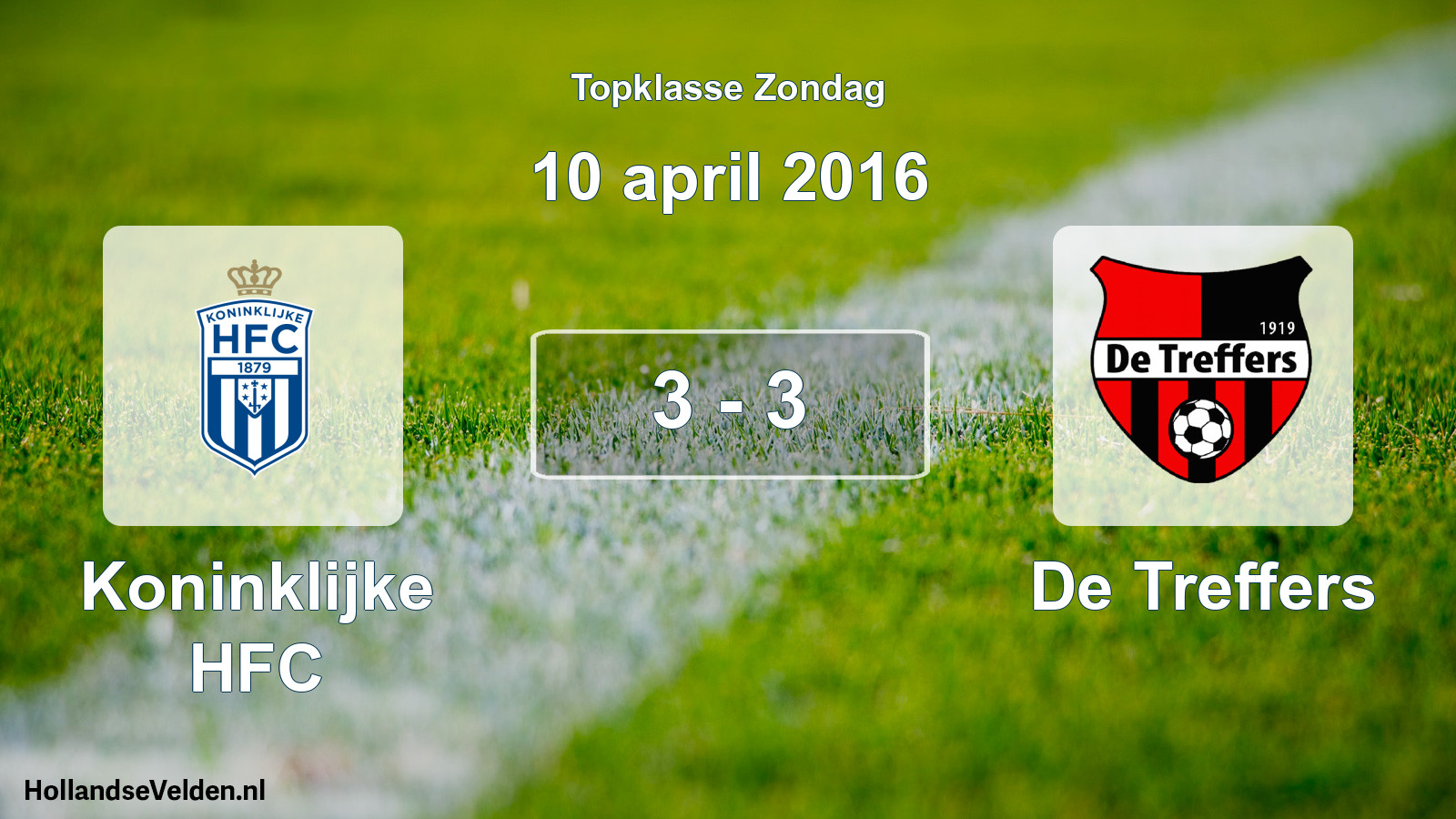 Total number of matches played: Koninklijke HFC - De Treffers 3 - 3 (10 April 2016)