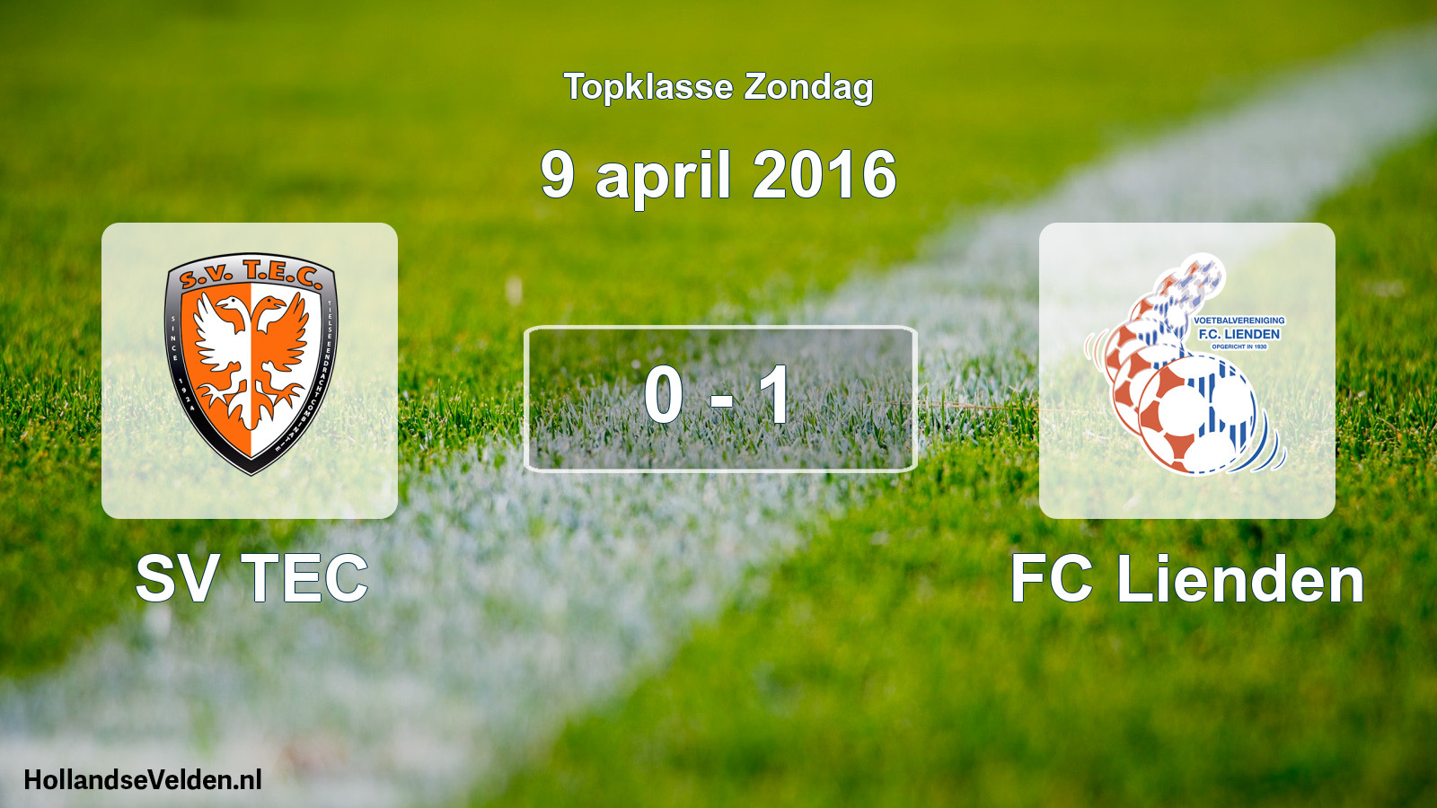Total number of matches played: SV TEC - FC Lienden 0 - 1 (9 April 2016)