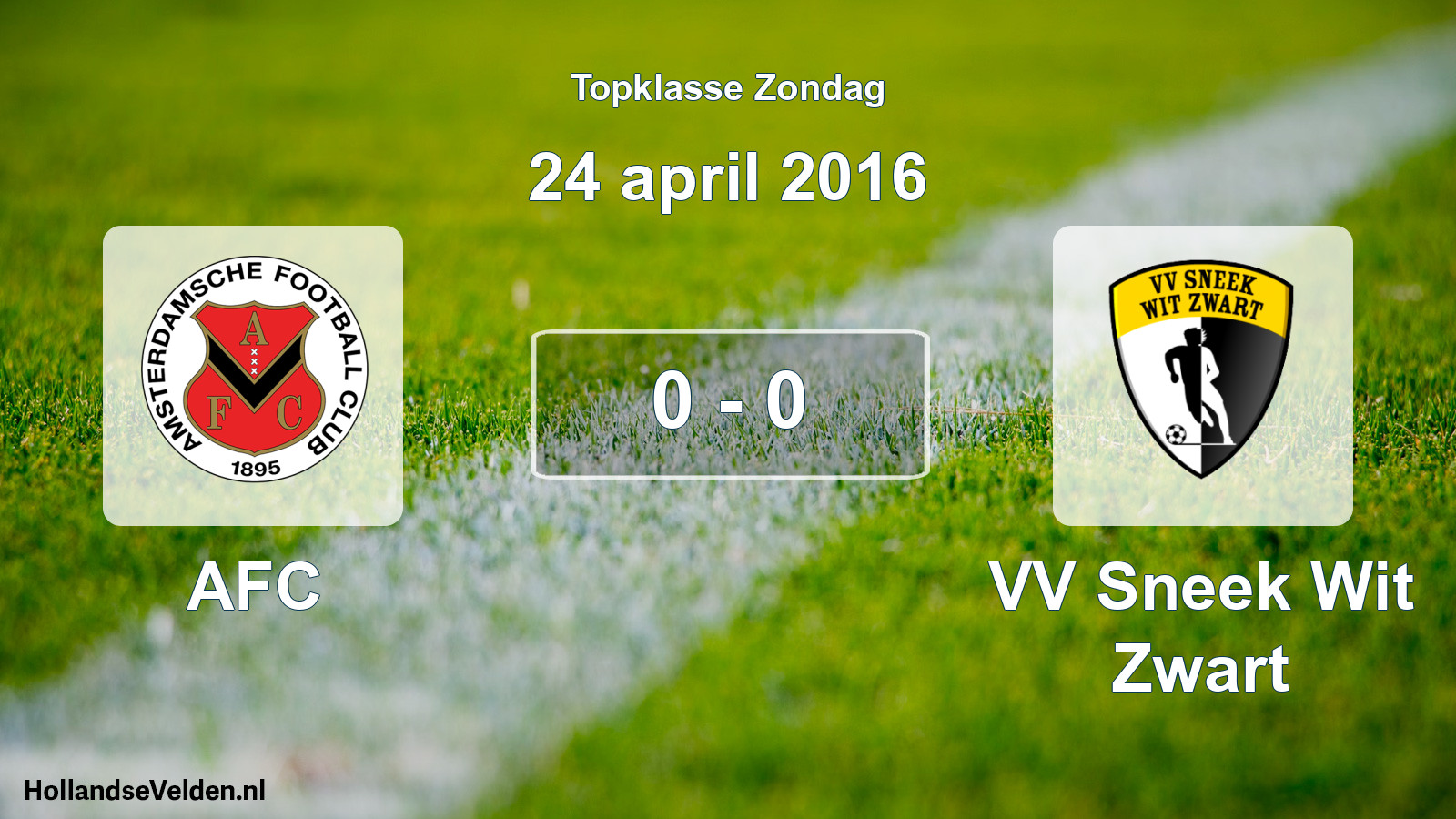 Total number of matches played: AFC - VV Sneek Wit Zwart 0 - 0 (24 April 2016)