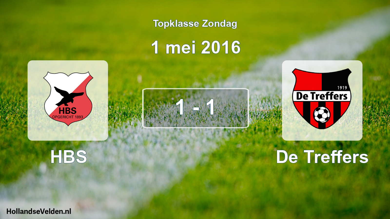 Total number of matches played: HBS - De Treffers 1 - 1 (1 May 2016)