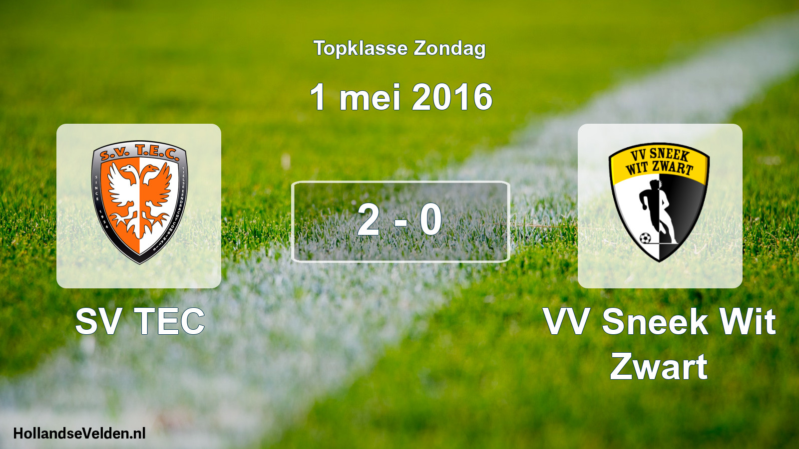Total number of matches played: SV TEC - VV Sneek Wit Zwart 2 - 0 (1 May 2016)