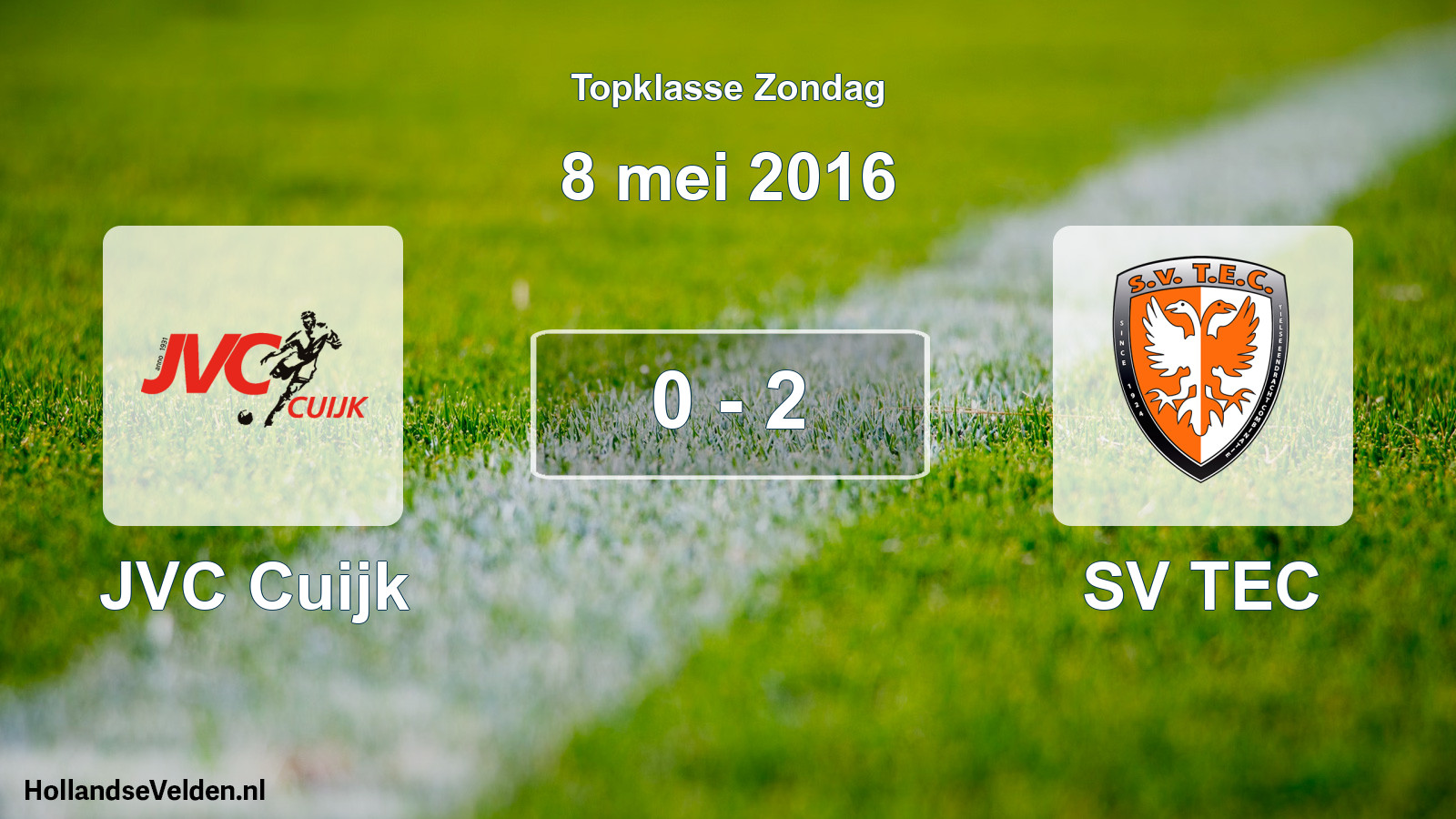 Total number of matches played: JVC Cuijk - SV TEC 0 - 2 (8 May 2016)