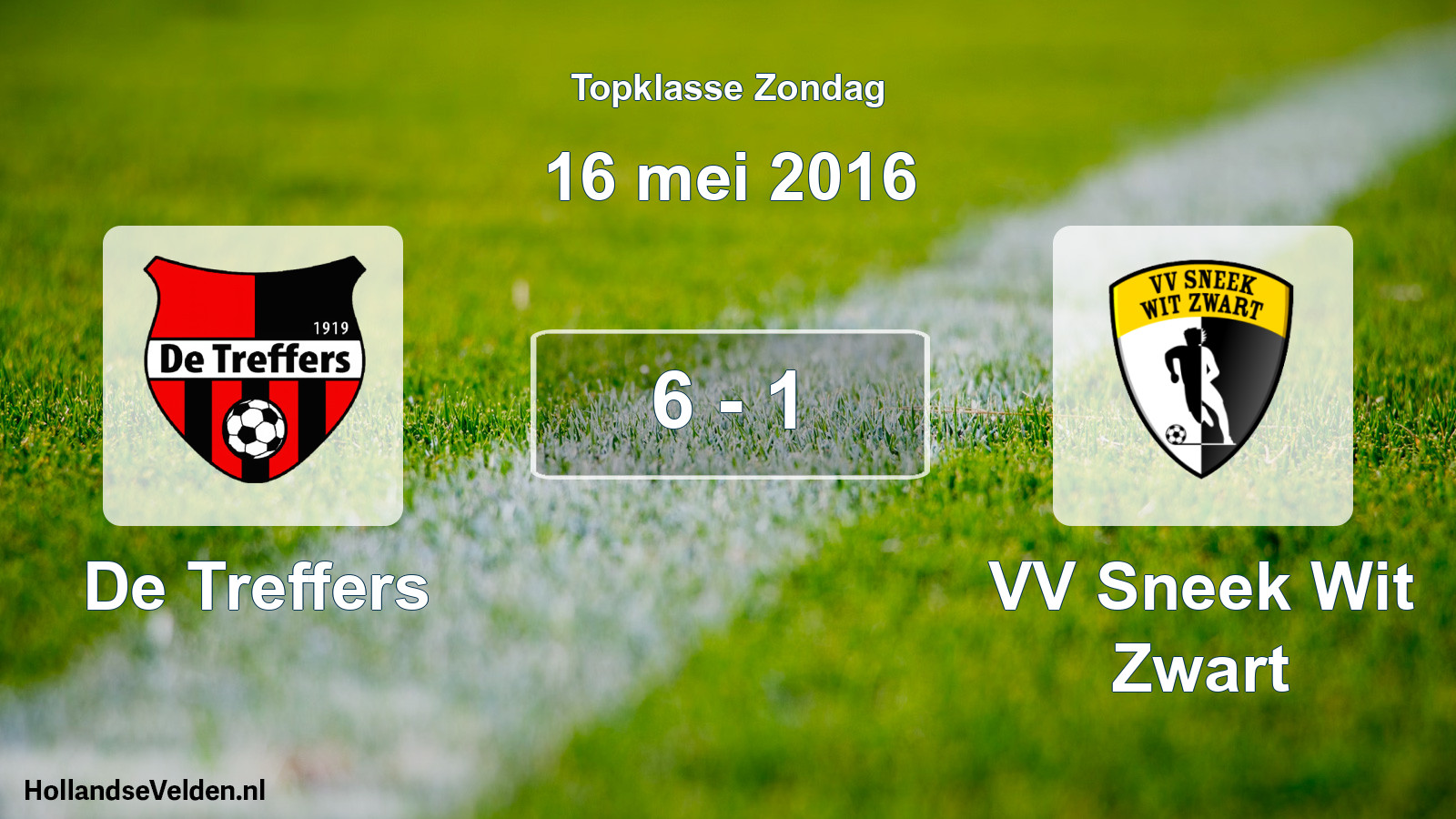 Total number of matches played: De Treffers - VV Sneek Wit Zwart 6 - 1 (16 May 2016)