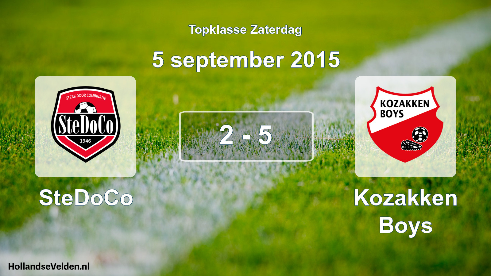 Total number of matches played: SteDoCo - Kozakken Boys 2 - 5 (5 September 2015)