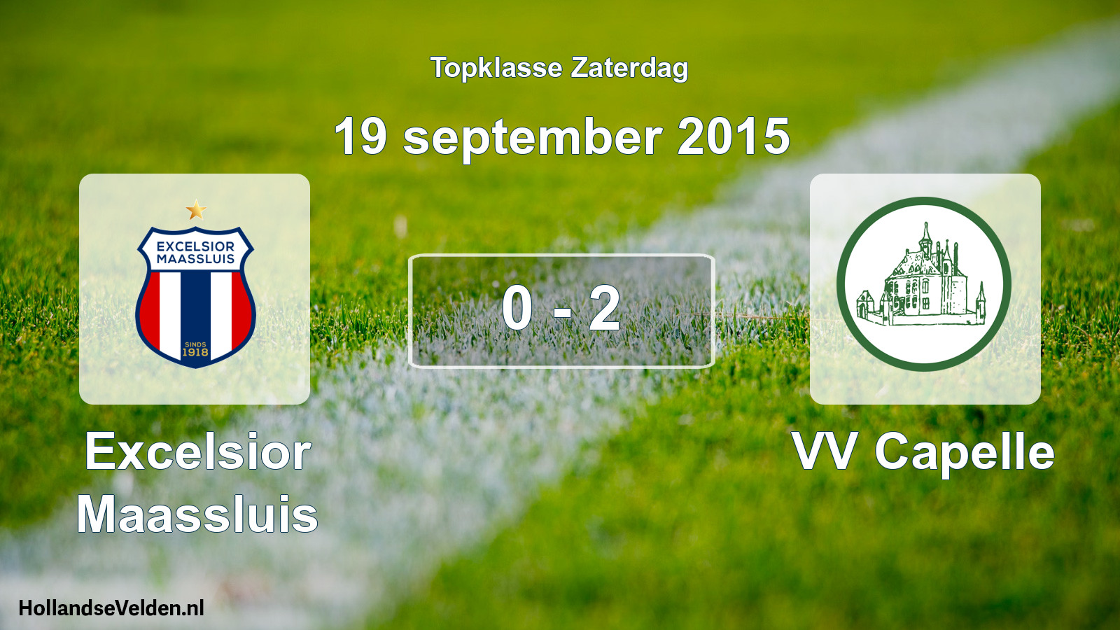 Total number of matches played: Excelsior Maassluis - VV Capelle 0 - 2 (19 September 2015)