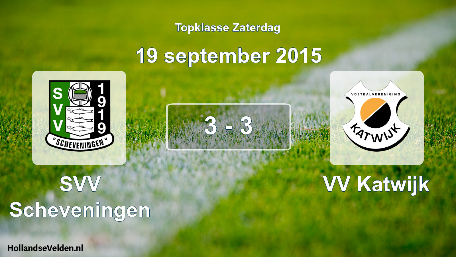 Total number of matches played: SVV Scheveningen - VV Katwijk 3 - 3 (19 September 2015)