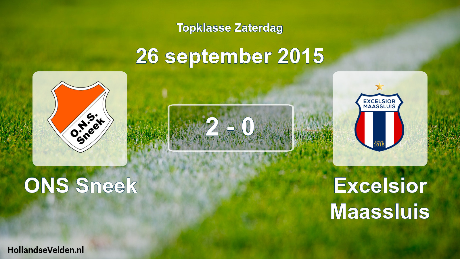 Total number of matches played: ONS Sneek - Excelsior Maassluis 2 - 0 (26 September 2015)