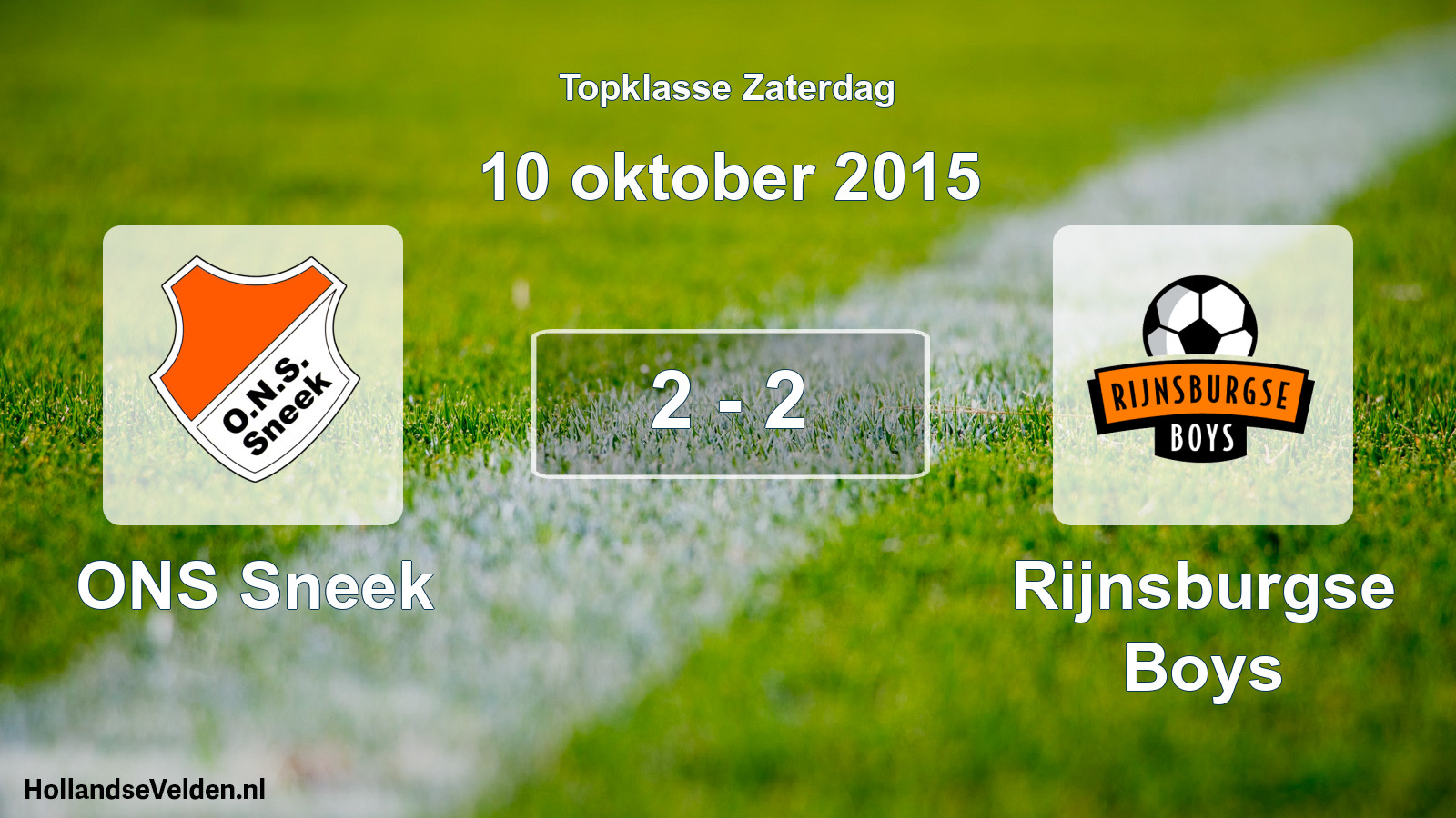 Total number of matches played: ONS Sneek - Rijnsburgse Boys 2 - 2 (10 October 2015)