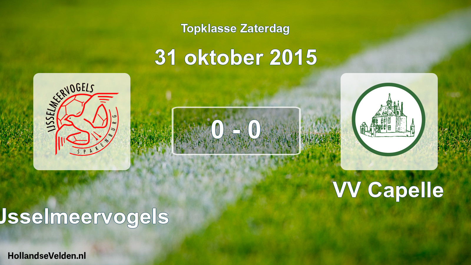 Total number of matches played: IJsselmeervogels - VV Capelle 0 - 0 (31 October 2015)
