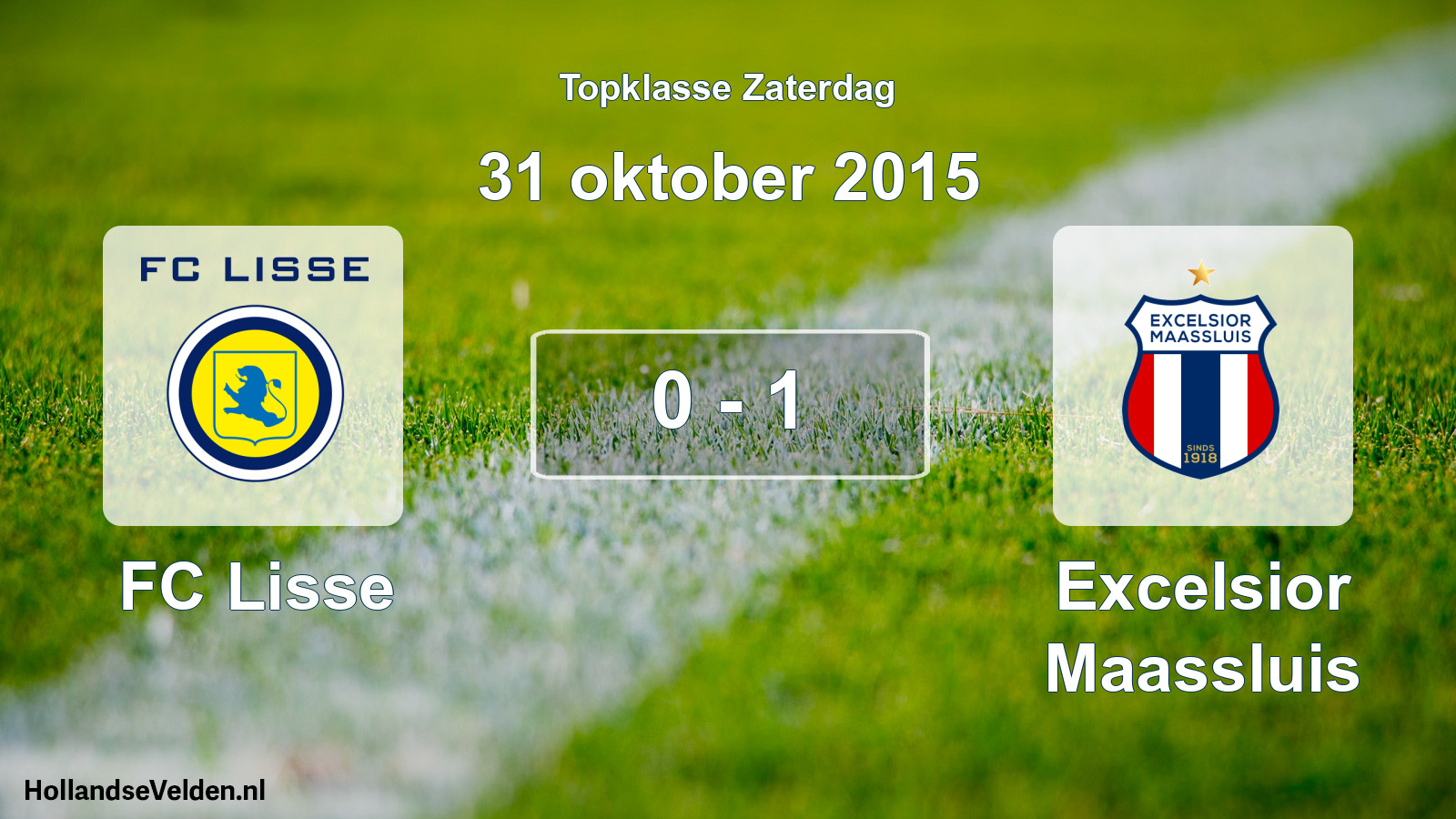 Total number of matches played: FC Lisse - Excelsior Maassluis 0 - 1 (31 October 2015)