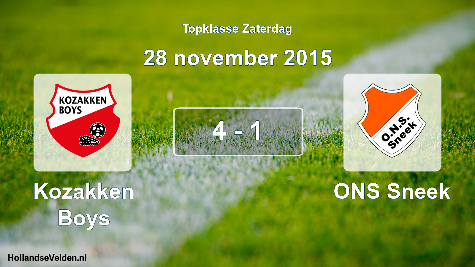 Total number of matches played: Kozakken Boys - ONS Sneek 4 - 1 (28 November 2015)