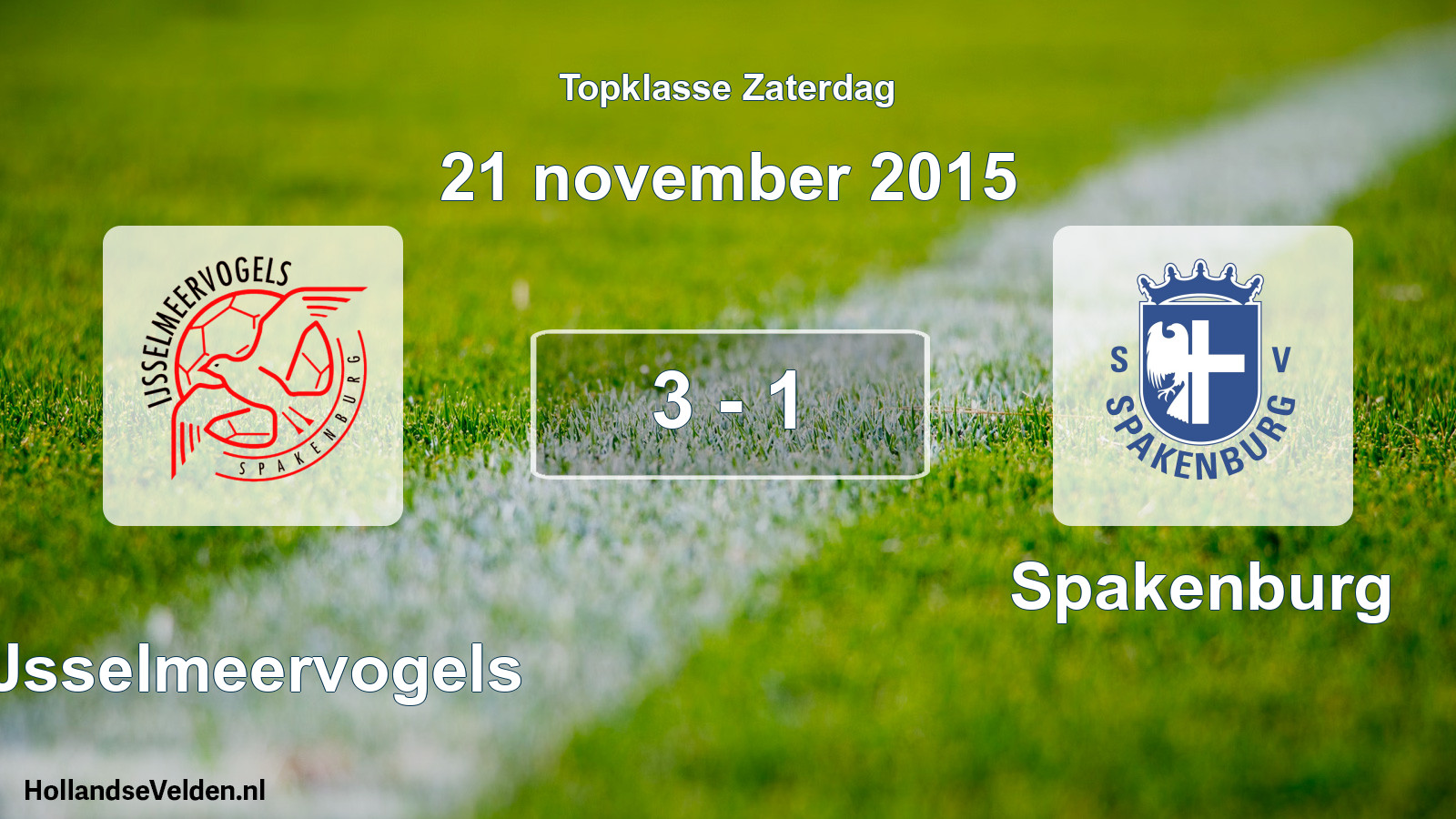 Total number of matches played: IJsselmeervogels - Spakenburg 3 - 1 (21 November 2015)