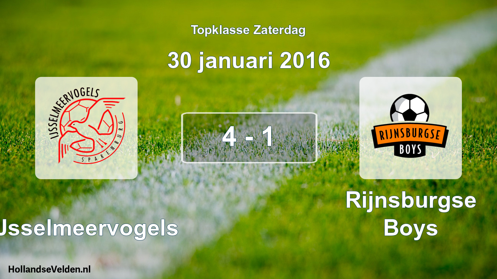 Total number of matches played: IJsselmeervogels - Rijnsburgse Boys 4 - 1 (30 January 2016)