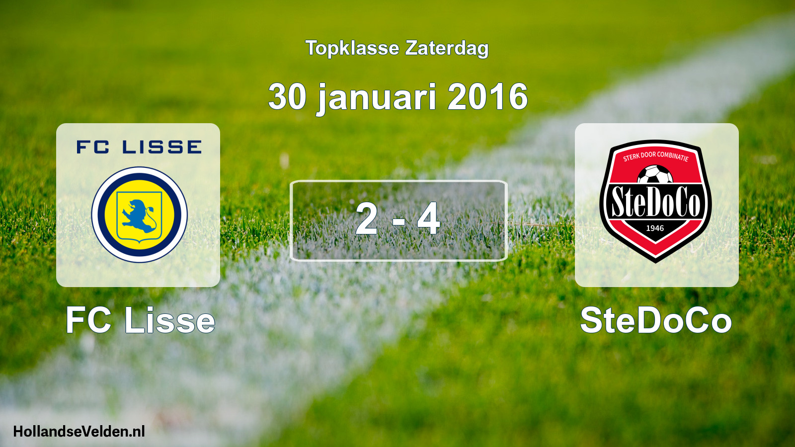 Total number of matches played: FC Lisse - SteDoCo 2 - 4 (30 January 2016)