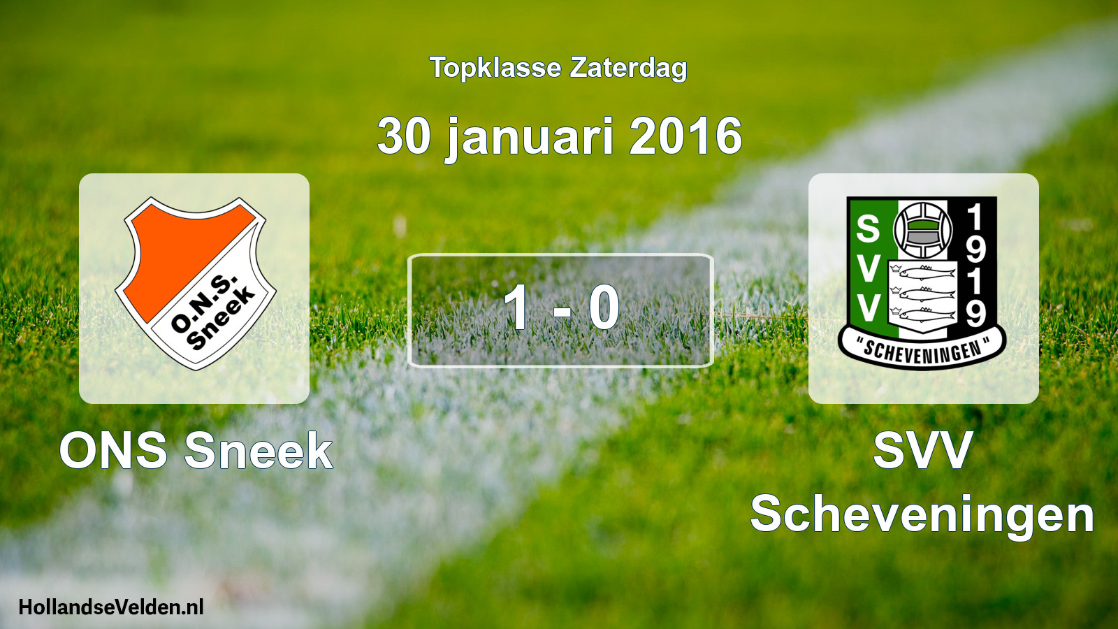 Total number of matches played: ONS Sneek - SVV Scheveningen 1 - 0 (30 January 2016)