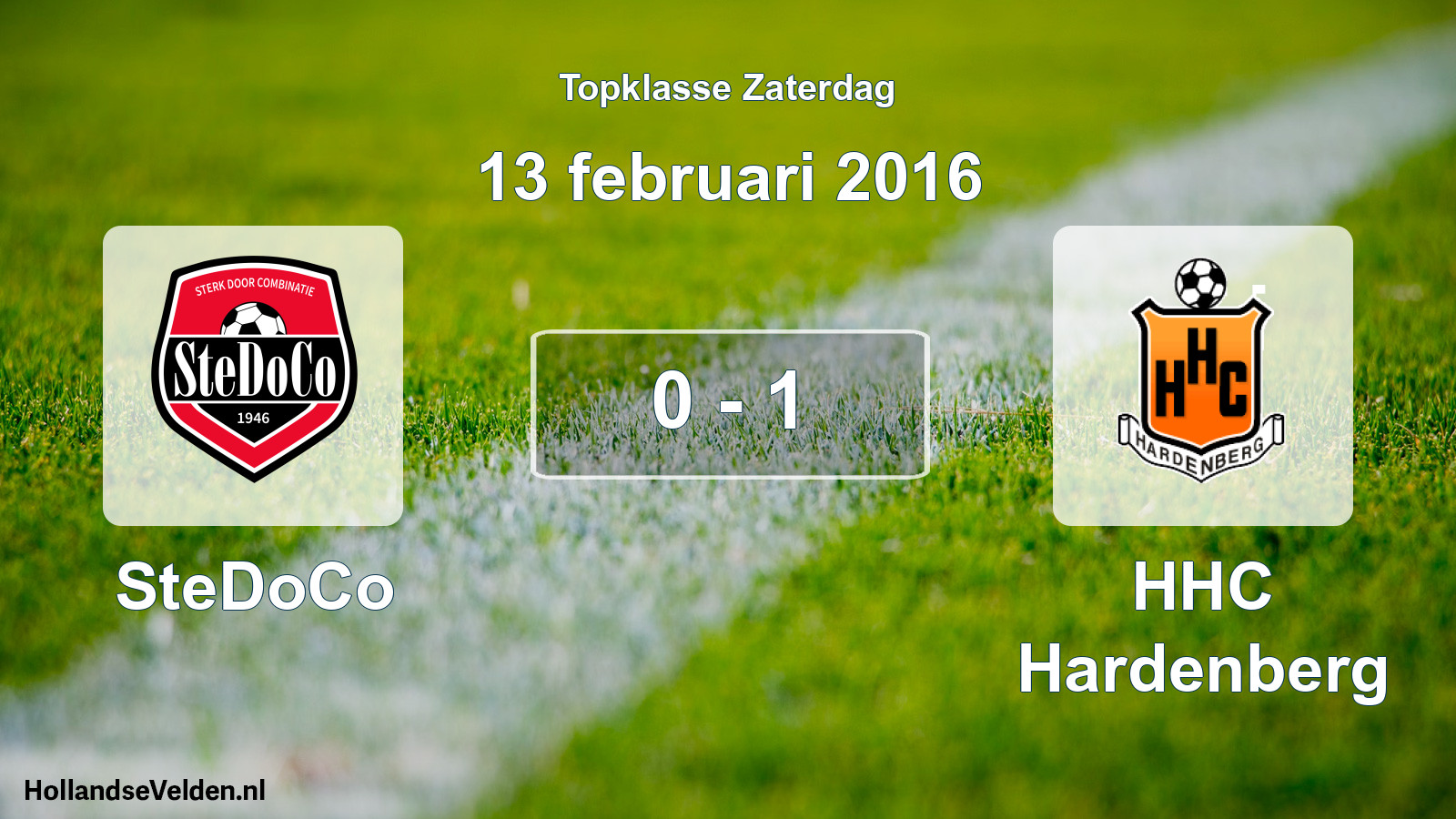 Total number of matches played: SteDoCo - HHC Hardenberg 0 - 1 (13 February 2016)