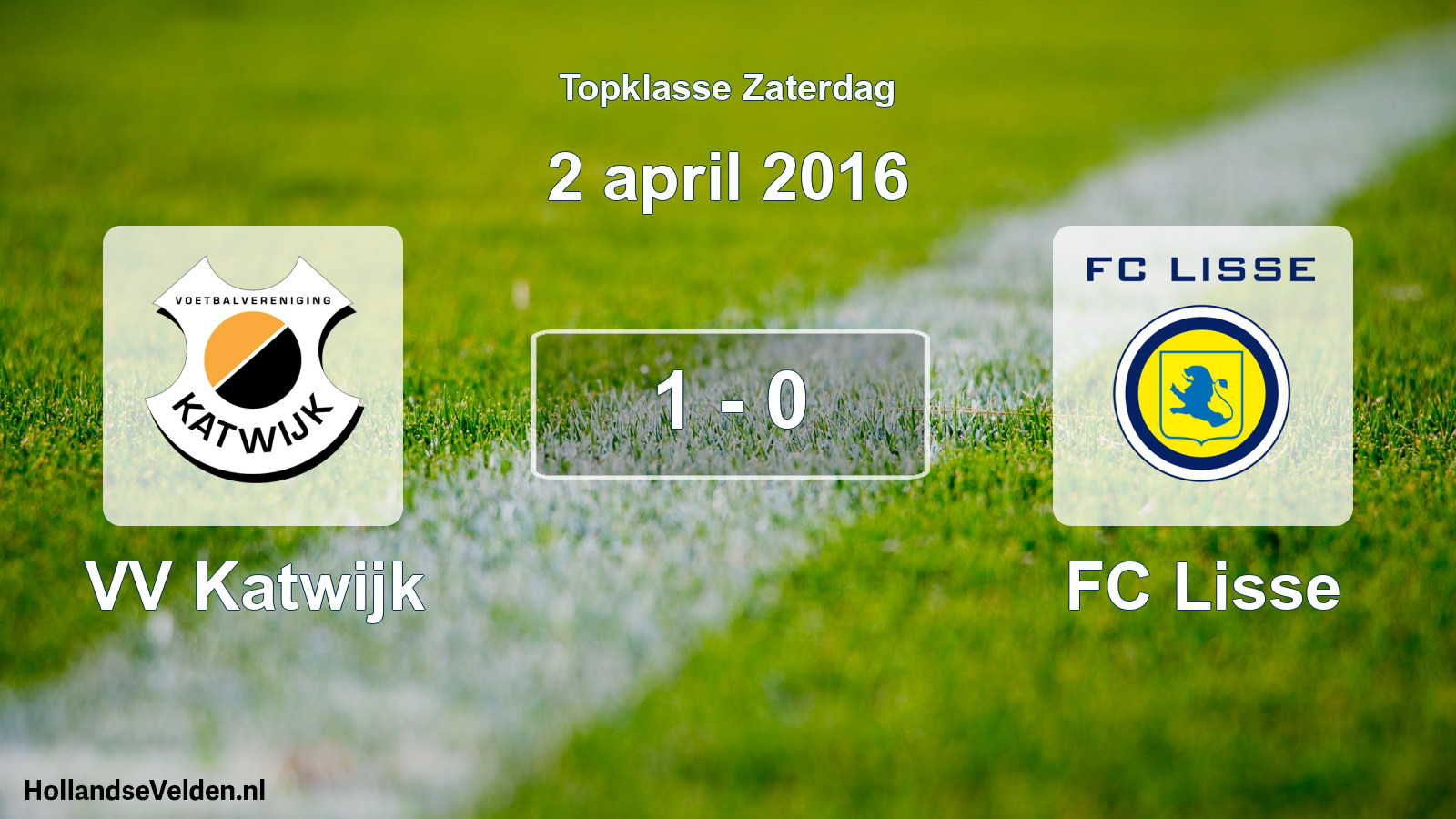 Total number of matches played: VV Katwijk - FC Lisse 1 - 0 (2 April 2016)