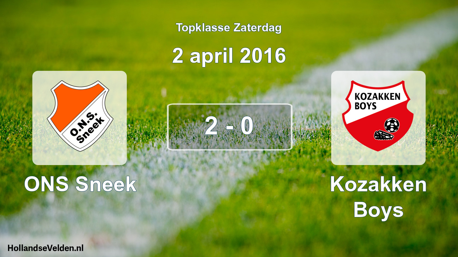 Total number of matches played: ONS Sneek - Kozakken Boys 2 - 0 (2 April 2016)