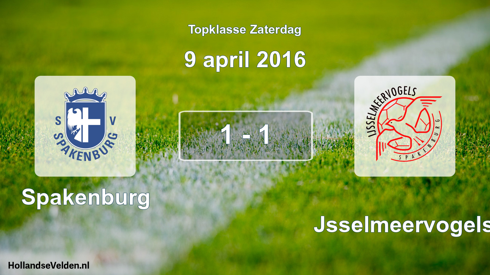 Total number of matches played: Spakenburg - IJsselmeervogels 1 - 1 (9 April 2016)