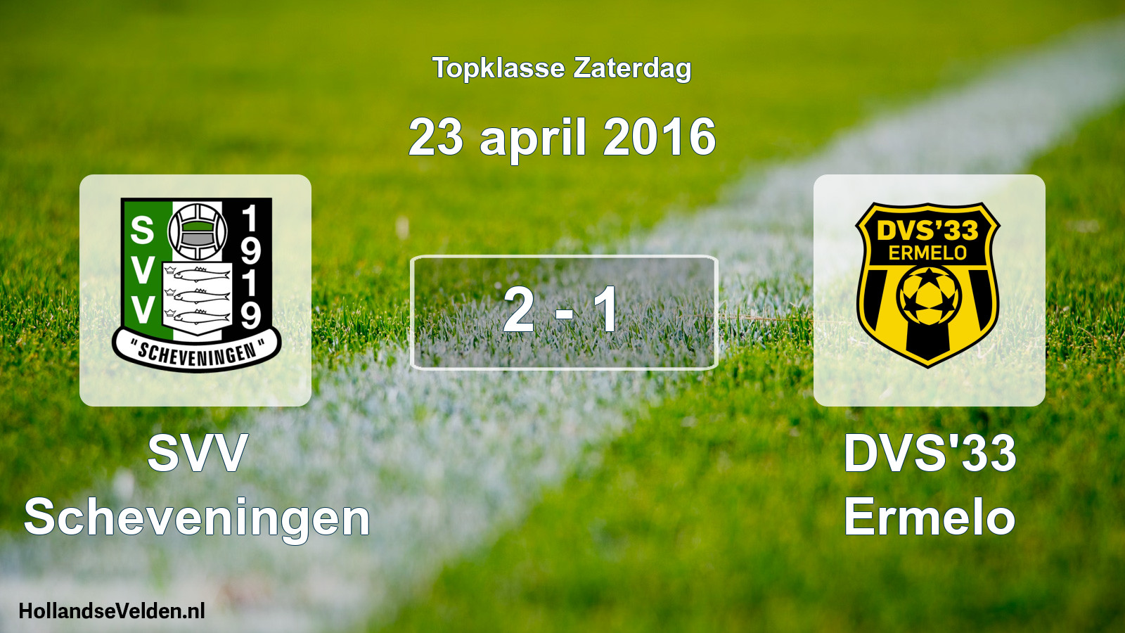 Total number of matches played: SVV Scheveningen - DVS'33 Ermelo 2 - 1 (23 April 2016)