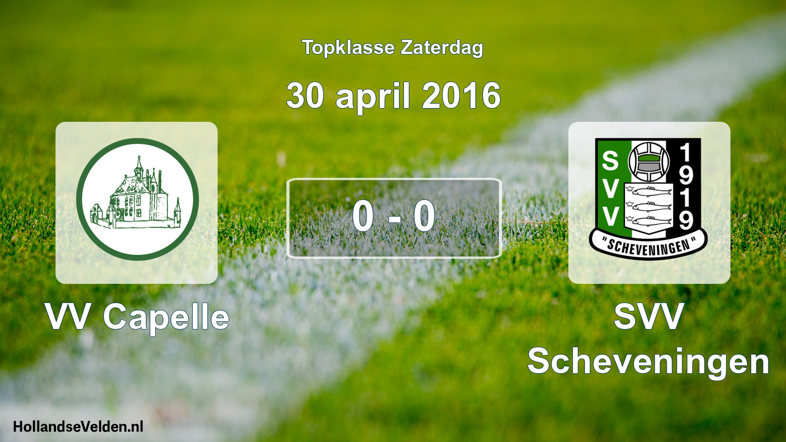 Total number of matches played: VV Capelle - SVV Scheveningen 0 - 0 (30 April 2016)